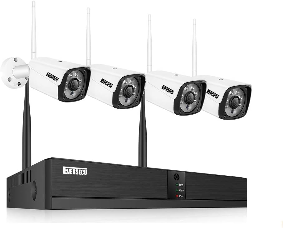 4 Channel 1080P Security Camera System with 4 Weatherproof Cameras L222730