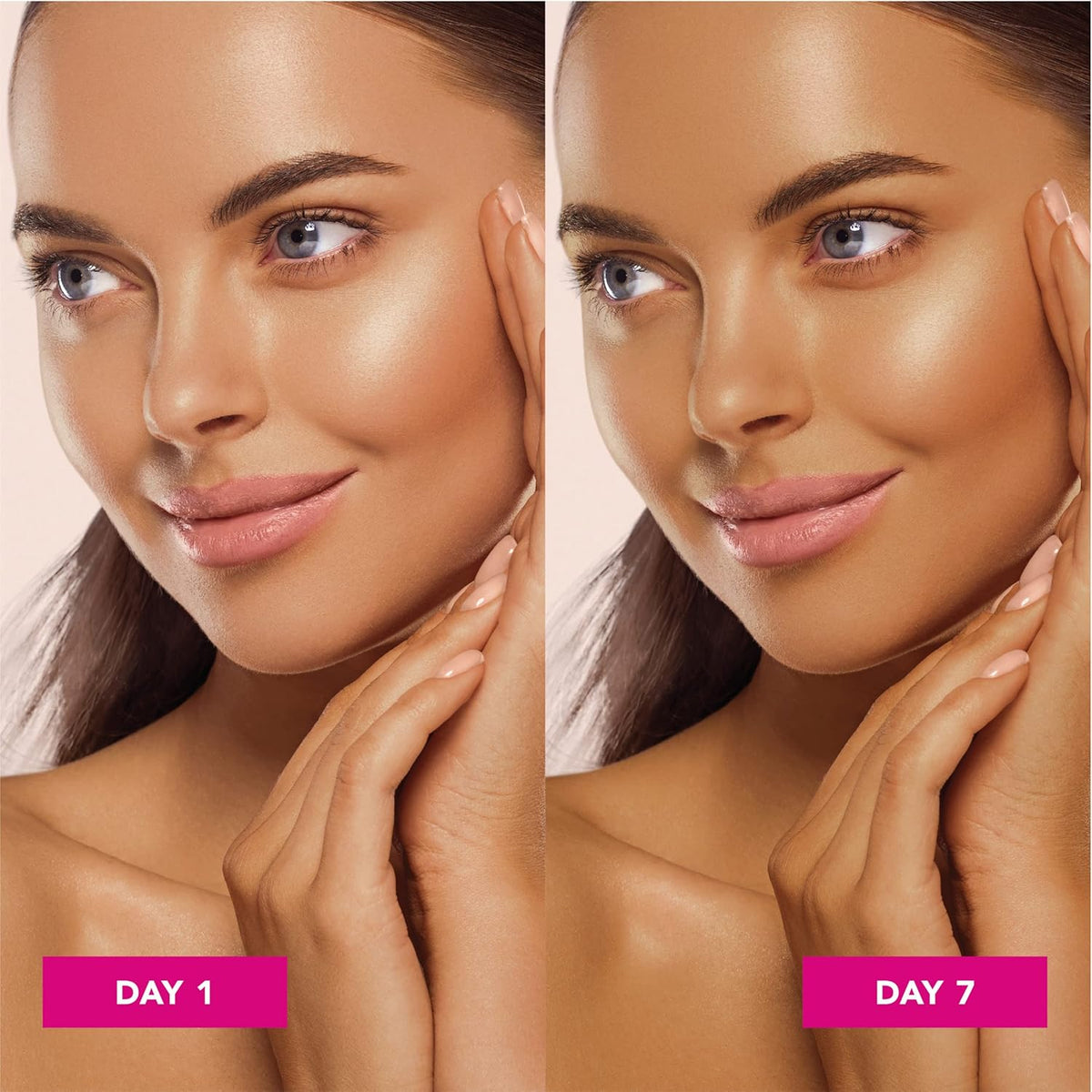 Natural Glow Instant Sun Sunless Tanning Moisturizer & Self Tanner Face Moisturizer, SPF 20 Facial Sunscreen, Medium to Deep Skin Tone, Oil Free F451