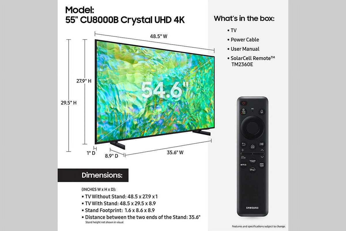 55 Class Crystal UHD 4K Smart TV B45525