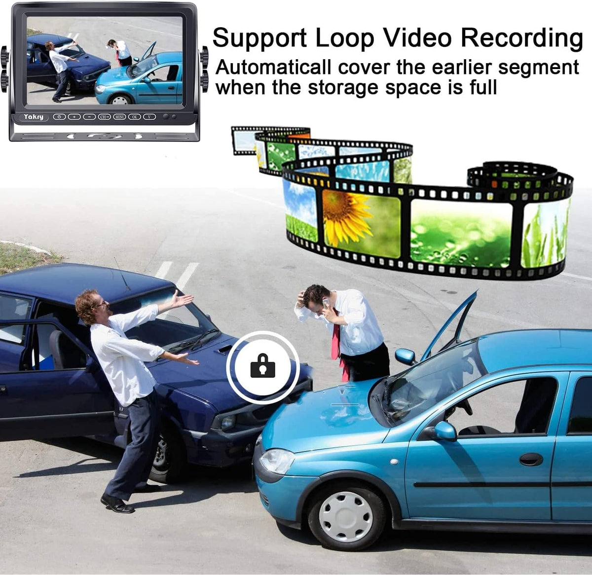 Wireless Backup Camera HD 1080P 7 Inch DVR Monitor N73633