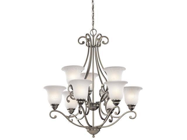 Brushed Nickel 9-Light Chandelier I6706