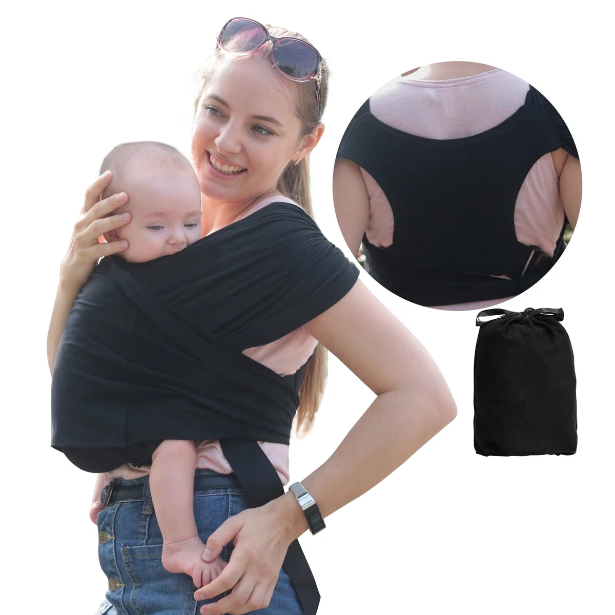 Organic Cotton Adjustable Baby Wrap Carrier P16426
