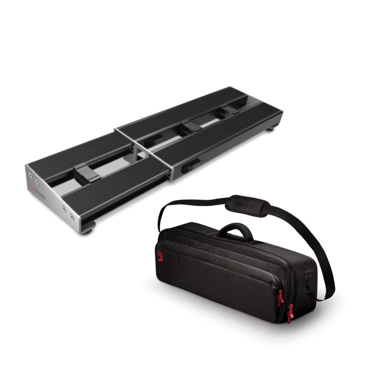 Expanding Single Row Pedalboard with Transporter Case M2321