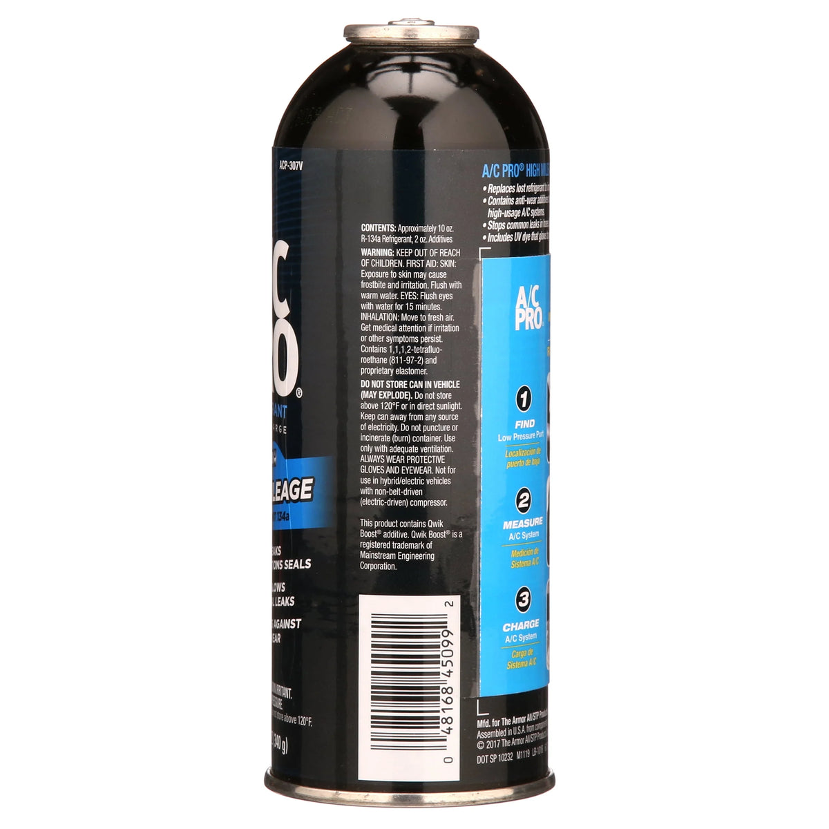 High Mileage R-134a Auto Air Conditioner Refrigerant 12oz J4544