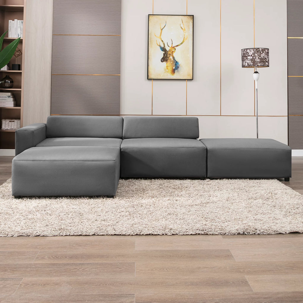 Light Gray L Shape Sectional Sofa O737708