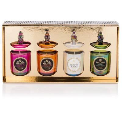 4 Candle Holiday Set with Glass Lids T992
