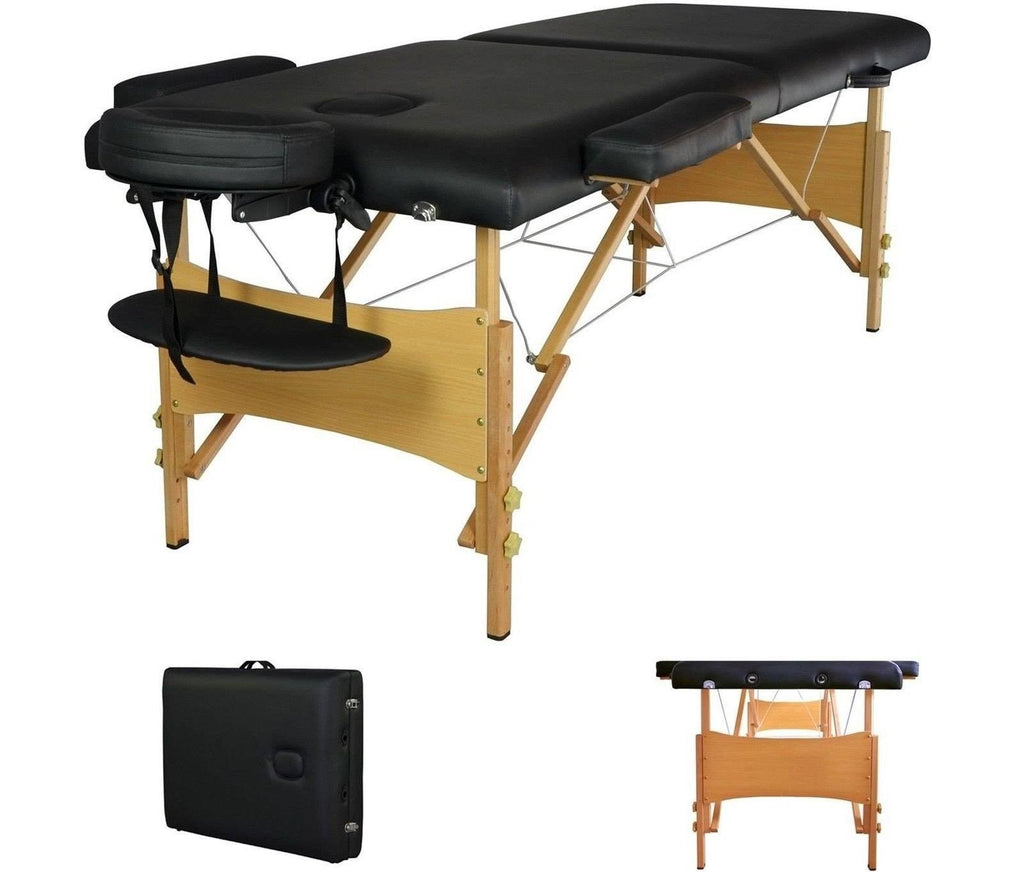 Black Portable Massage Table with Carry Case X65182