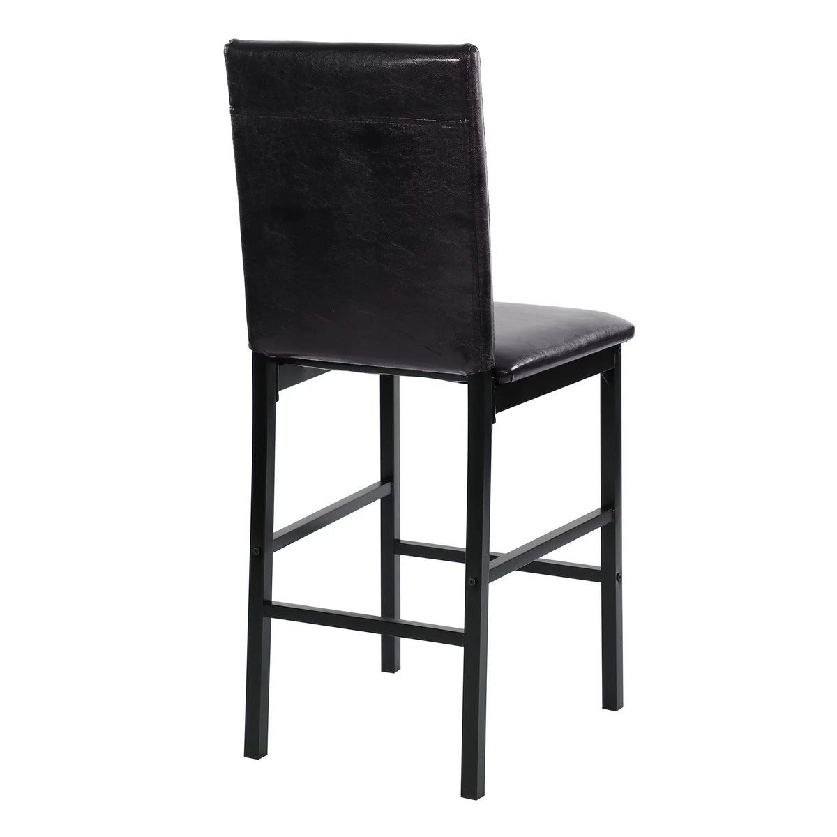 Faux Leather Upholstered Counter Height Chair Set of 4 Dark Brown K2783