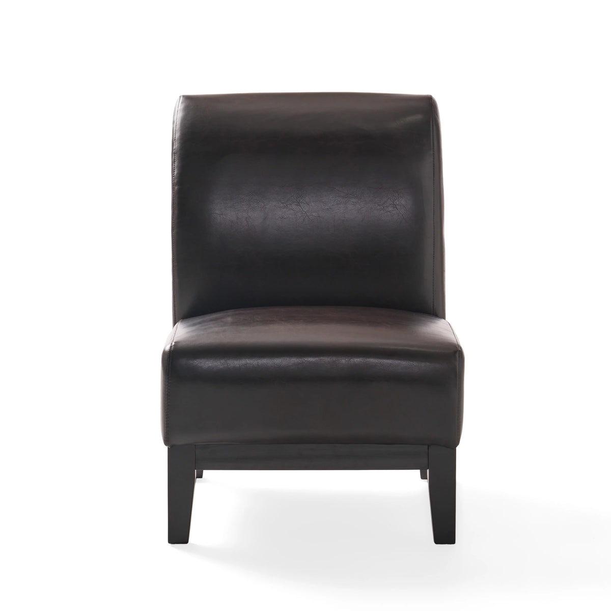 Brown Bonded Leather Slipper Chair G315478