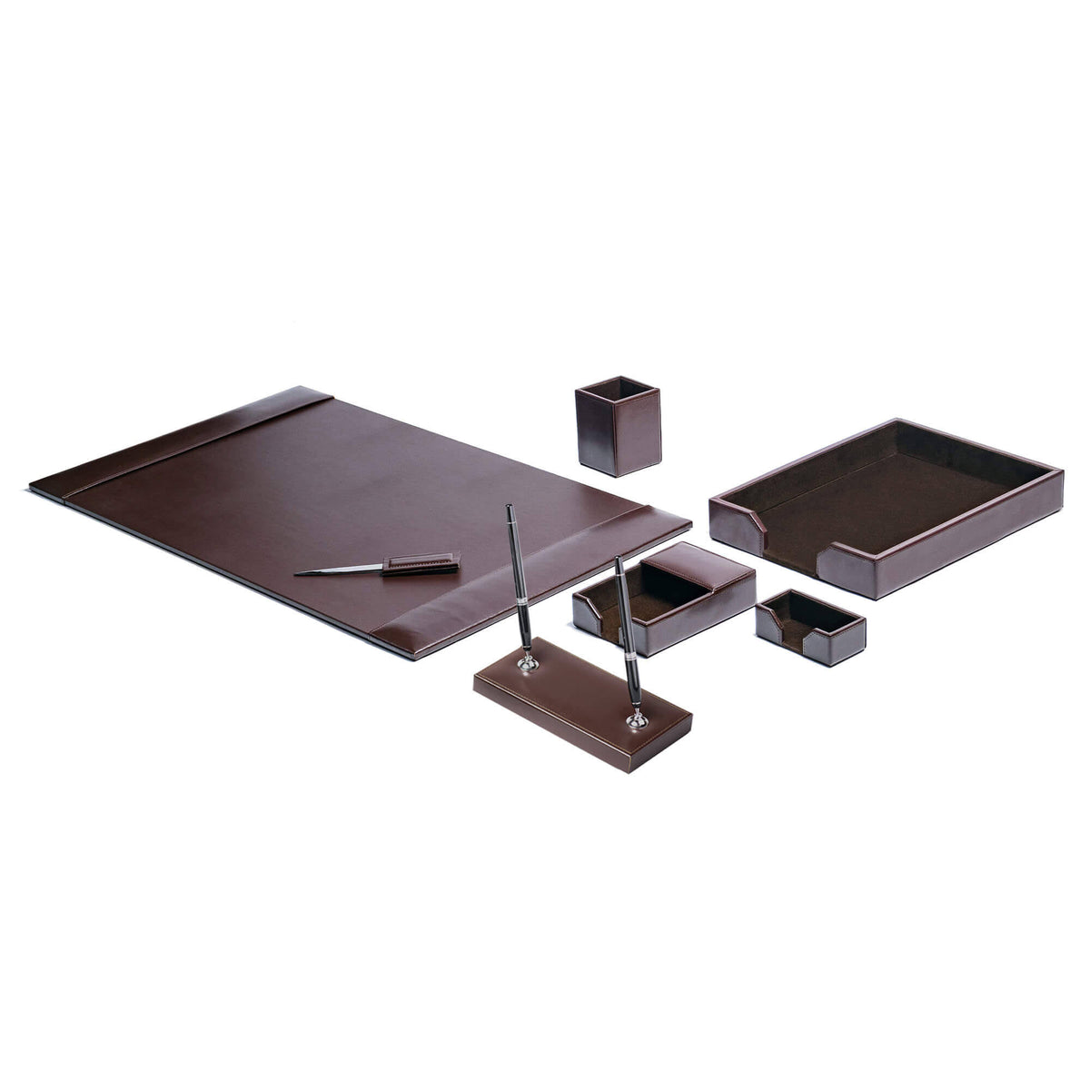 7-Piece Bonded Leather Desk Set Z6023