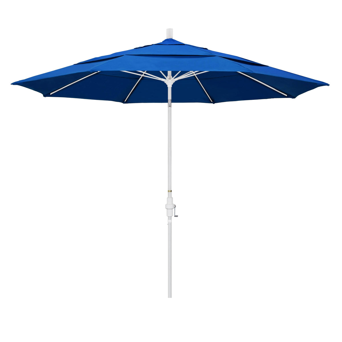 Royal Blue 11' Fiberglass Market Umbrella with Double Wind Vent M778