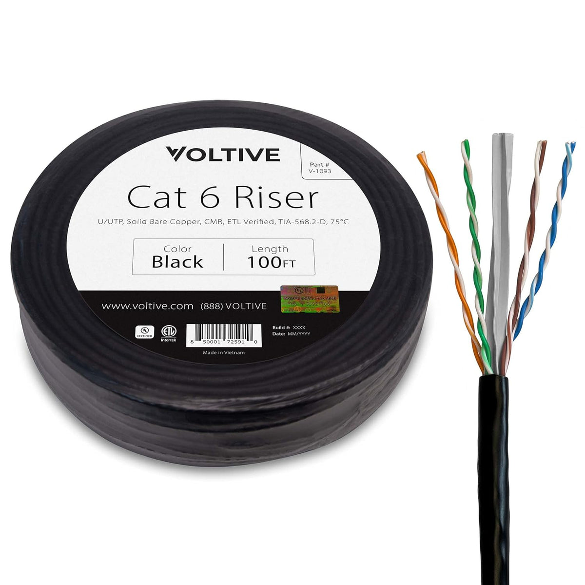 Blue Solid Bare Copper Bulk Ethernet Cable G54910