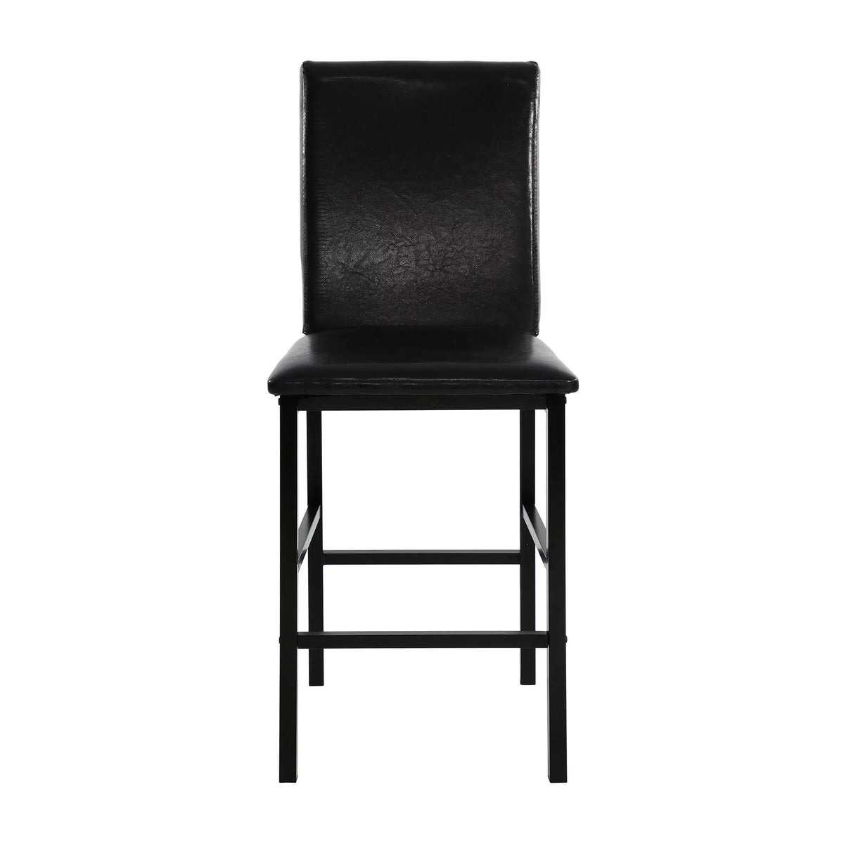 Faux Leather Upholstered Counter Height Chair Set of 4 Dark Brown K2783