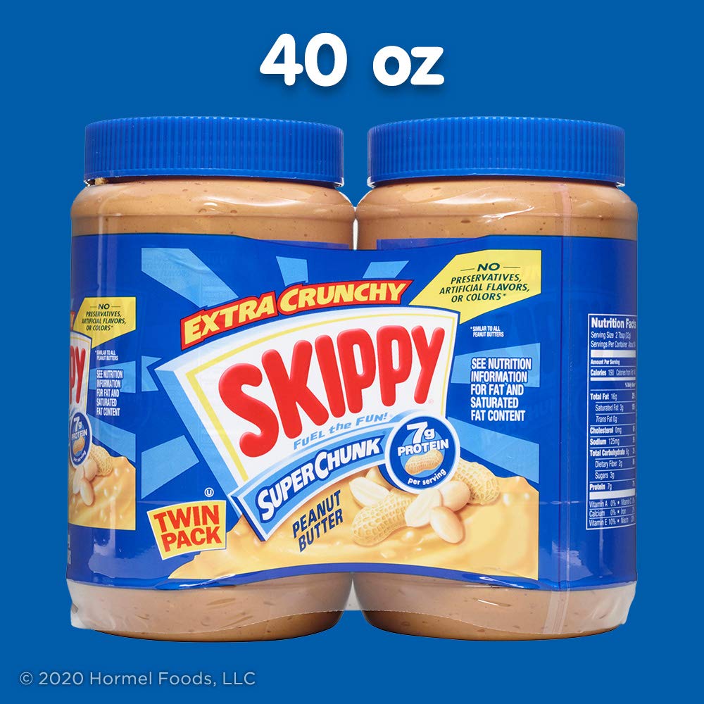 Super Chunky Peanut Butter, 40 Ounce Twin Pack P37174
