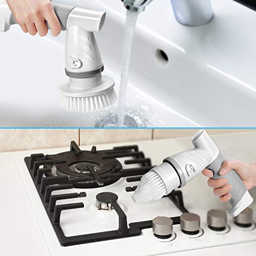 Electric Spin Scrubber with 4 Replaceable Brush Heads A818640