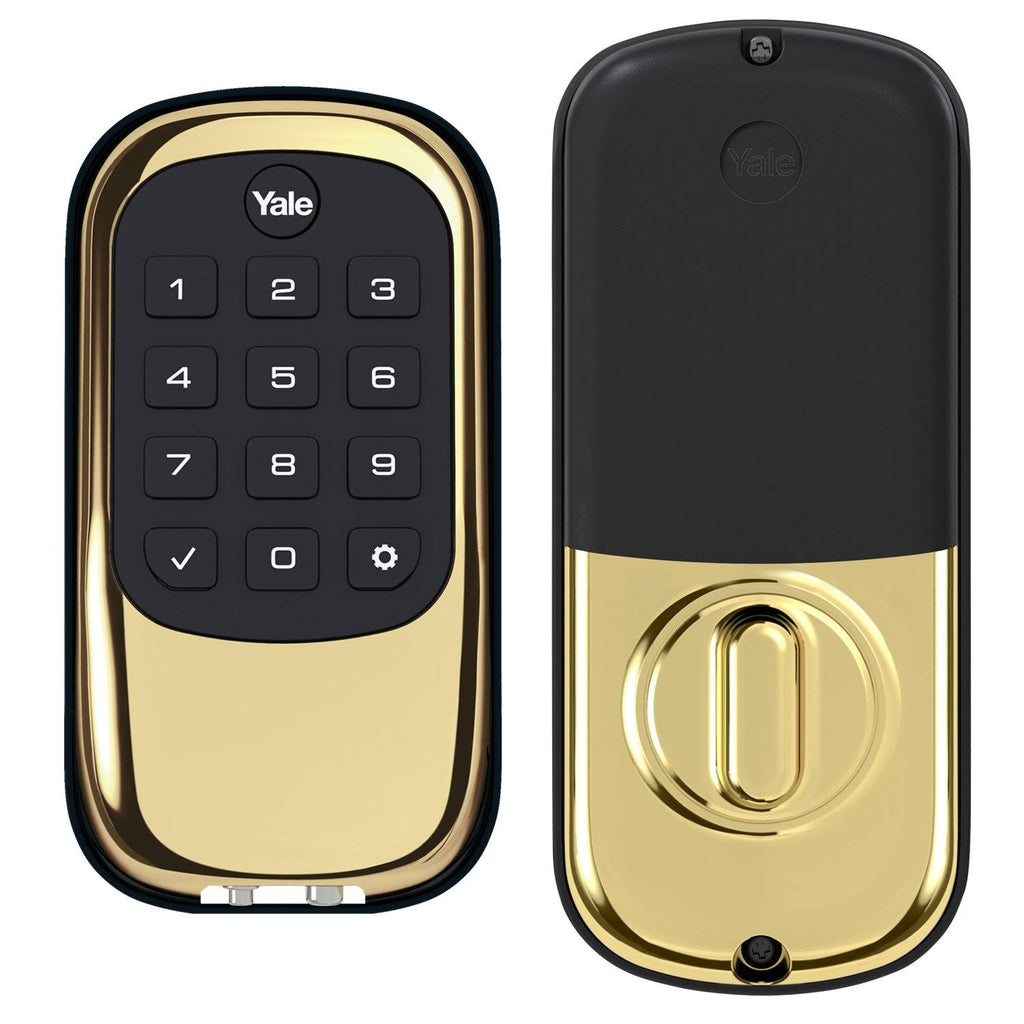 Push Button Deadbolt Polished Brass E749223