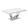Terracotta Silver Faux Marble Pedestal Dining Table K211520