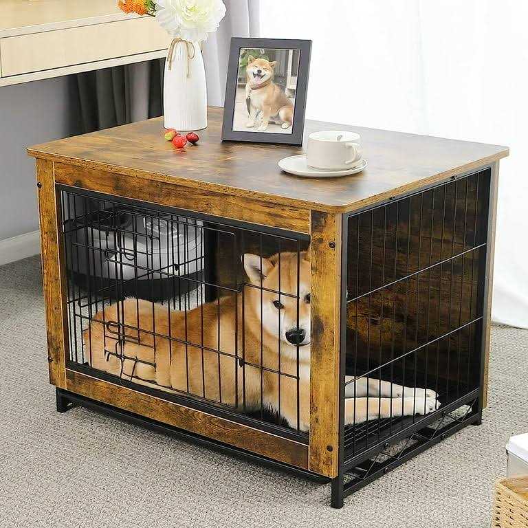 Wooden Dog Crate End Table T674734