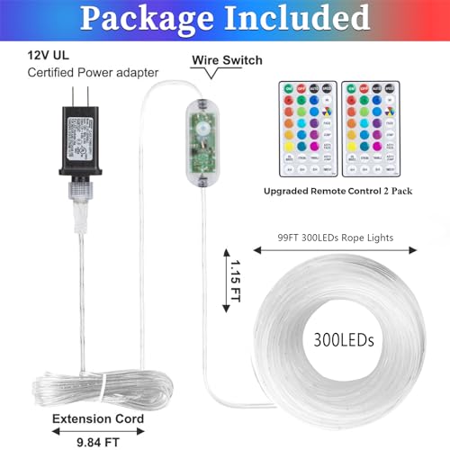 66ft 200leds Solar Powered White Rope Lights Q64425