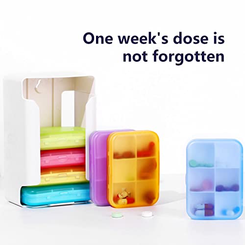 7 Piece Set 42 Compartments Pill Organizer Z996