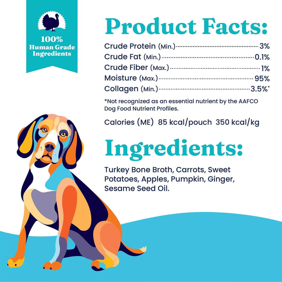 Solid Gold Turkey Bone Broth with Pumpkin & Ginger Dog Food Topper S58243