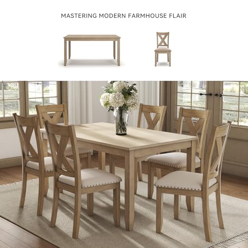 7 Piece Dining Set with Table and 6 Chairs I6189