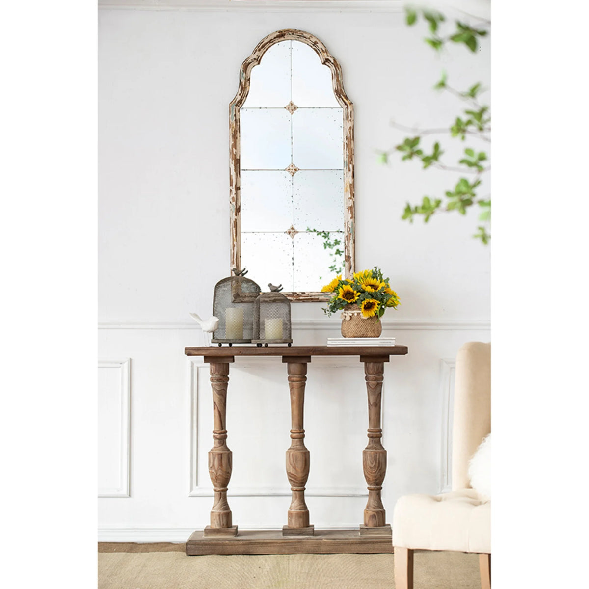 Antique Wooden Framed Wall Mirror K779254