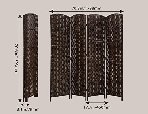 6 Ft Tall 6 Panel Foldable Room Divider Z5010