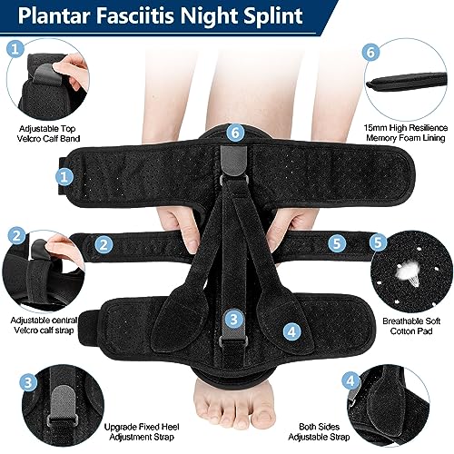 Adjustable Night Splint with 3 Straps W5501