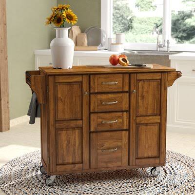 Kitchen Island with Solid Wood Top I661894