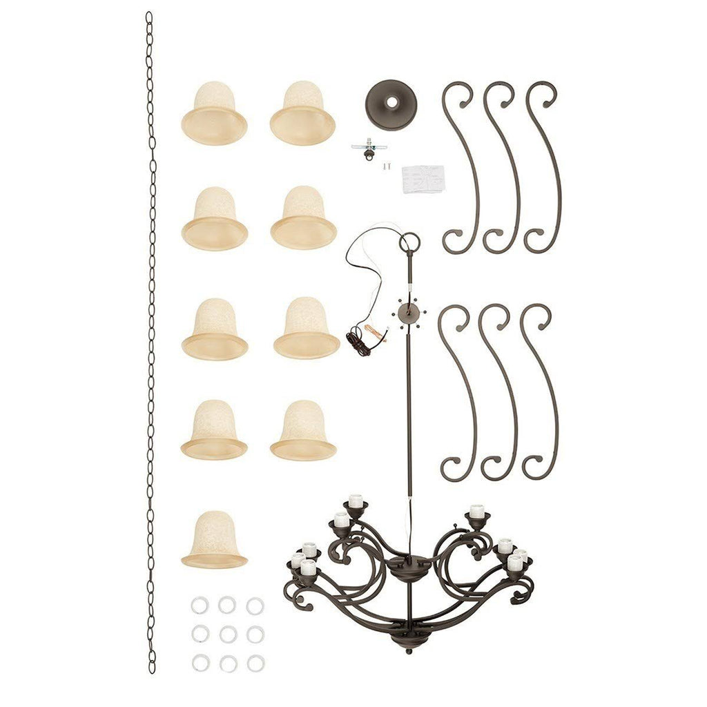 Brushed Nickel 9-Light Chandelier I6706