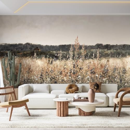 Vintage Wildflower Field Wallpaper, Peel and Stick Removable Vinyl, 59"x78.7" C815