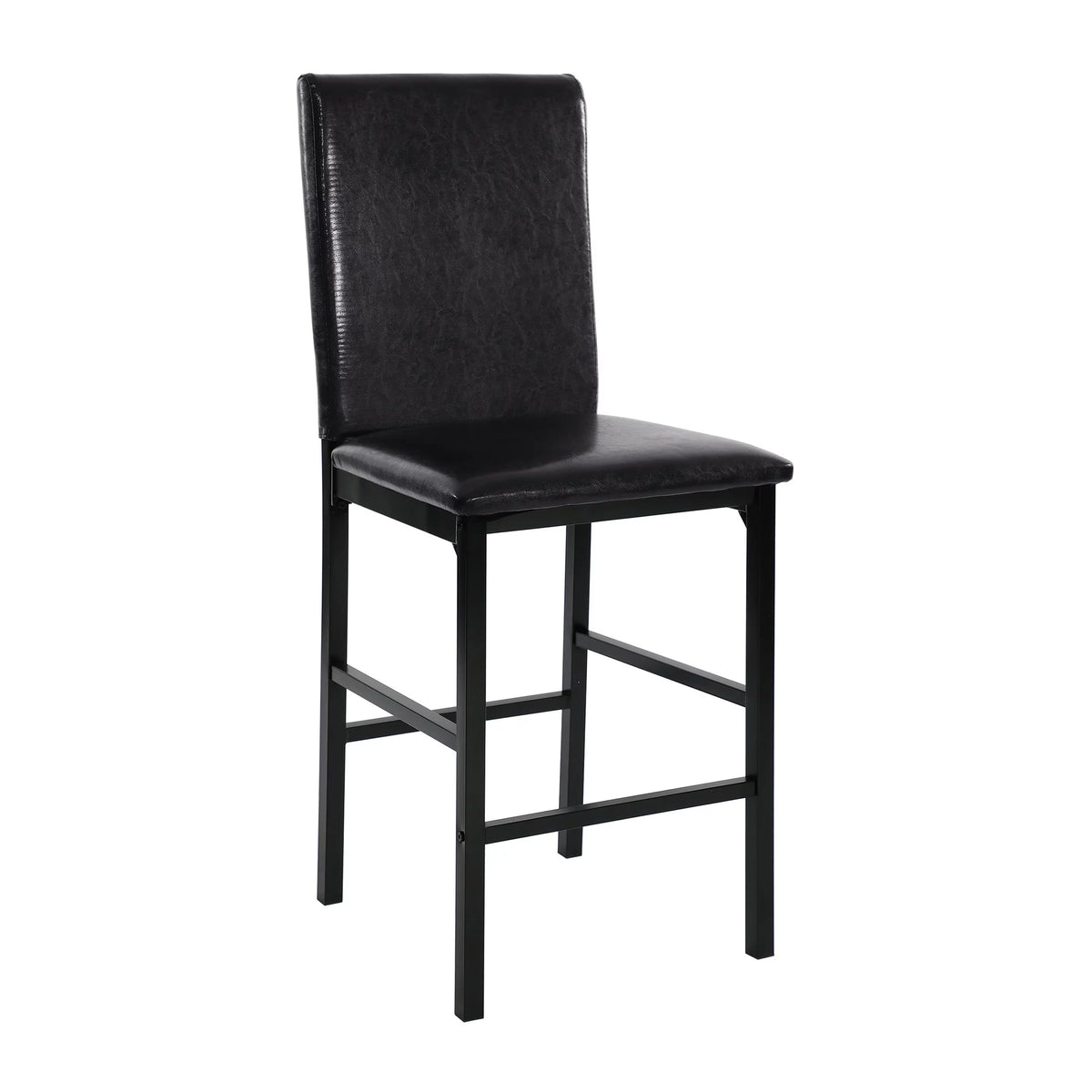 Faux Leather Upholstered Counter Height Chair Set of 4 Dark Brown K2783