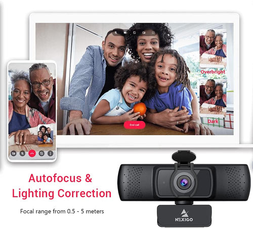1080P Streaming Webcam with Microphone & Privacy Cover K939094