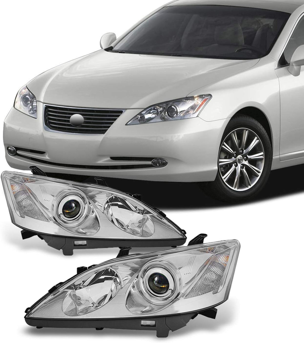Driver Left + Passenger Right Halogen Headlights Pair V876810
