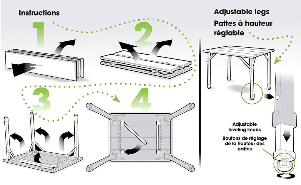 Bamboo Folding Table with Aluminum Legs R9023