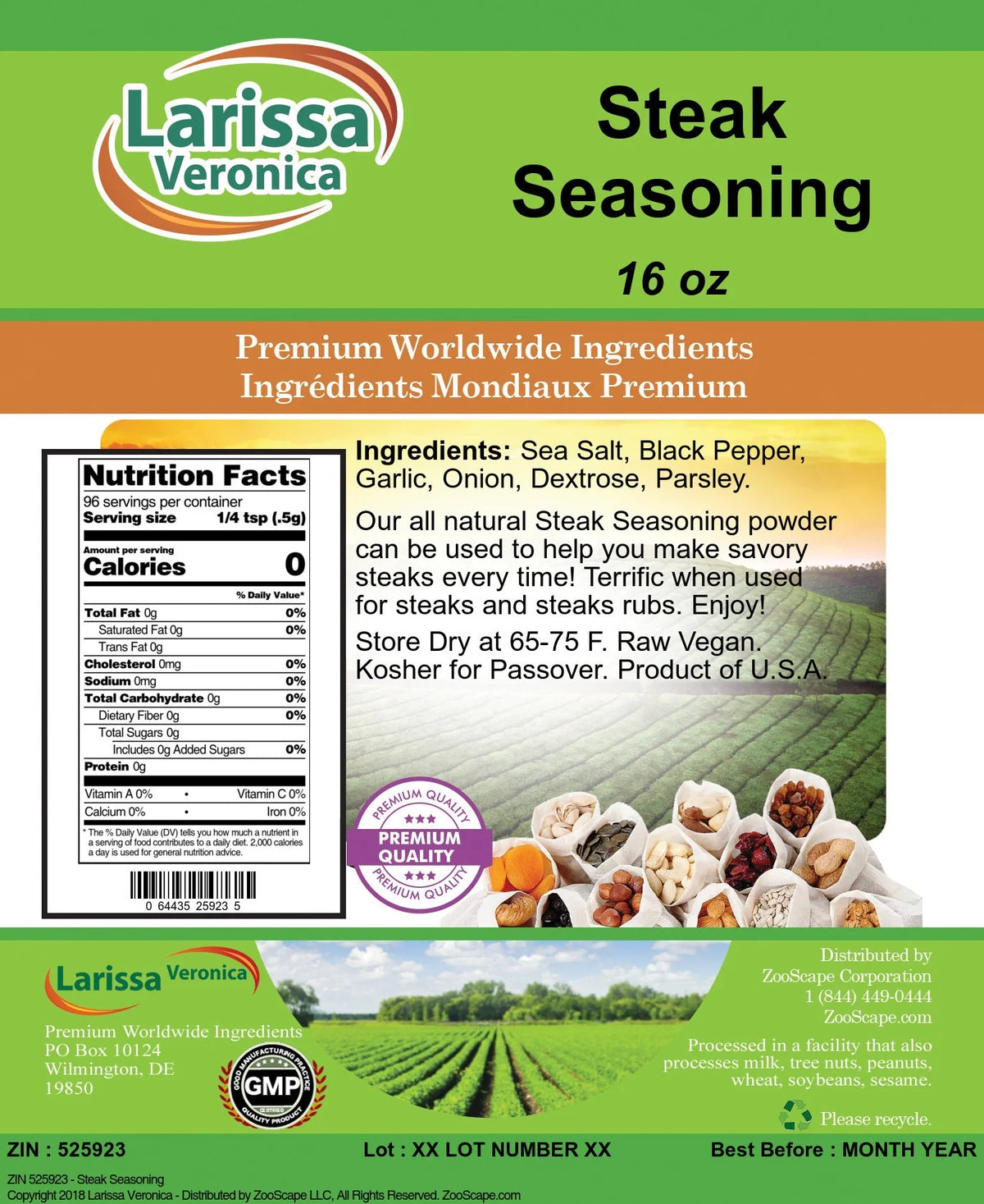 Steak Seasoning 16 oz 2-Pack I28997