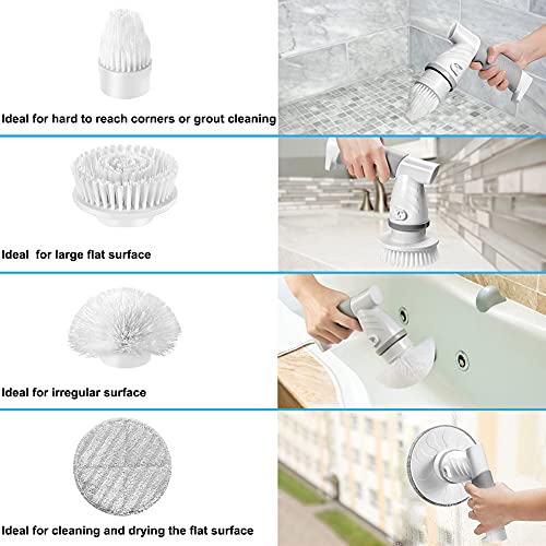 Electric Spin Scrubber with 4 Replaceable Brush Heads A818640