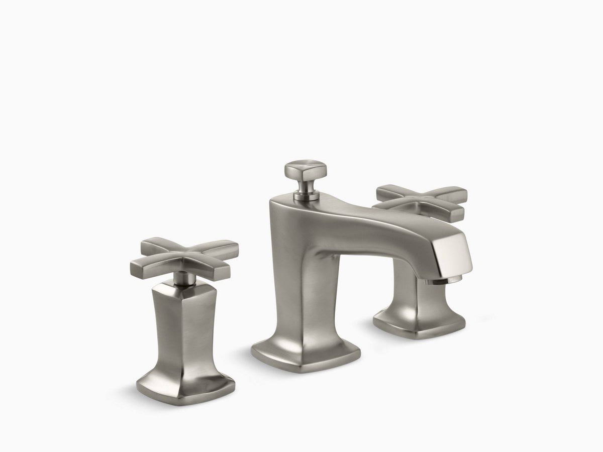 Vibrant Brushed Nickel Widespread Bathroom Faucet O905