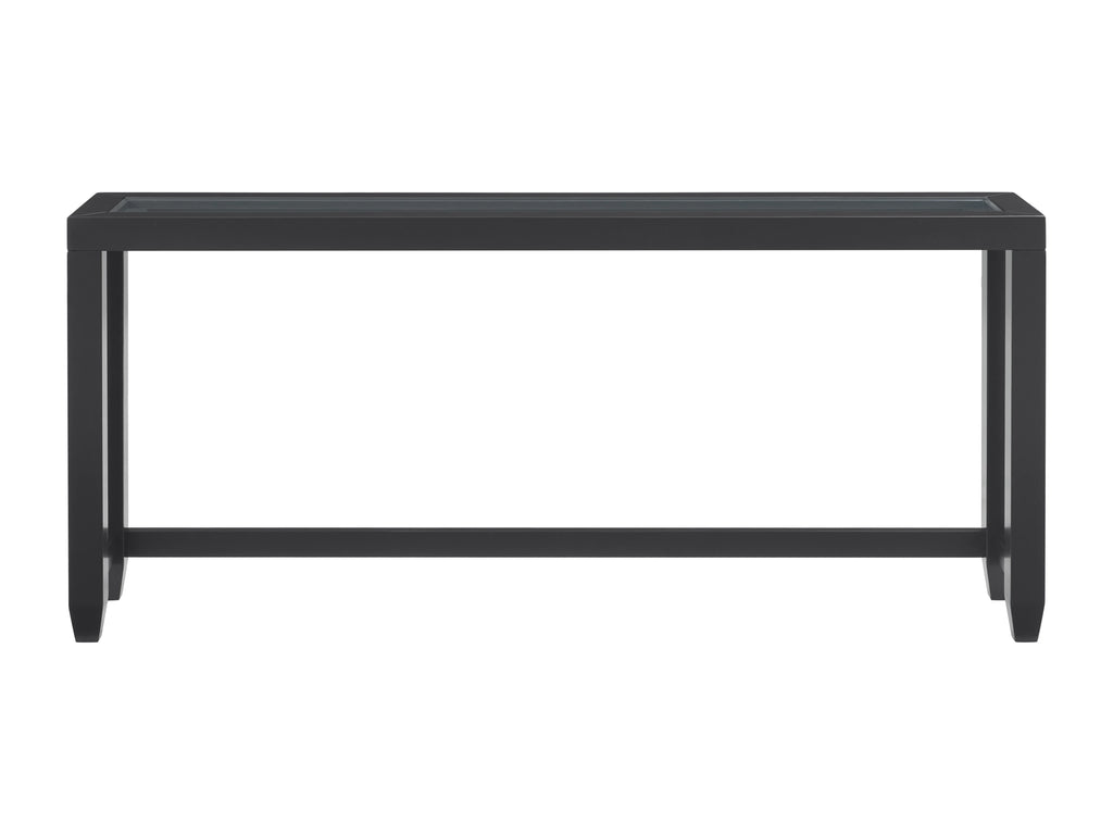 Black Glass Top Sofa Console Table Q603887