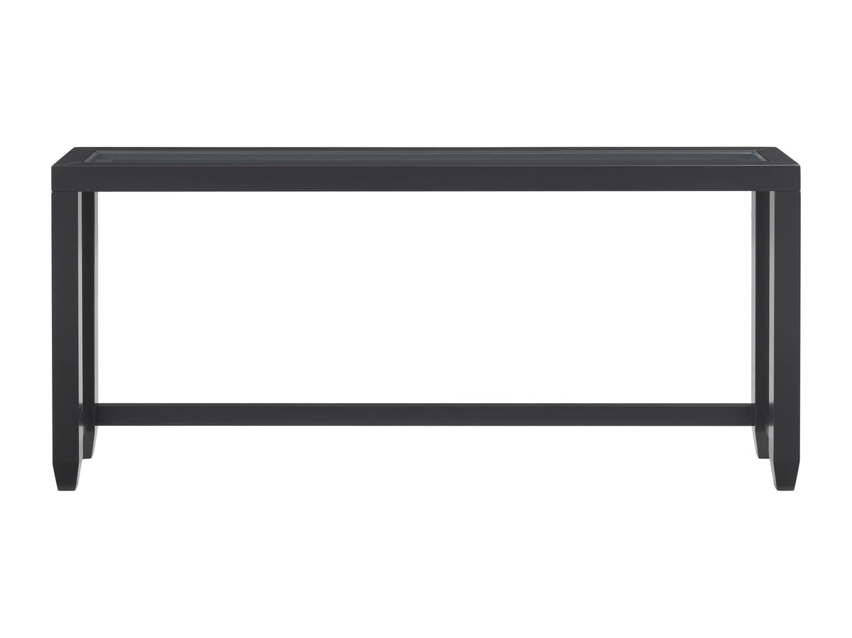 Black Glass Top Sofa Console Table Q603887
