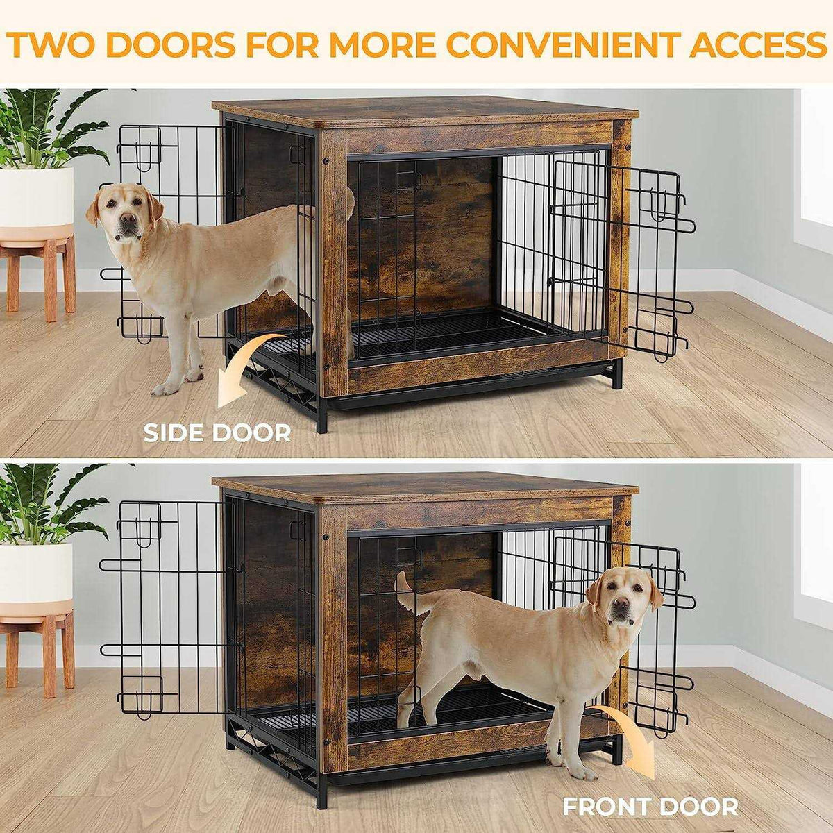 Wooden Dog Crate End Table T674734