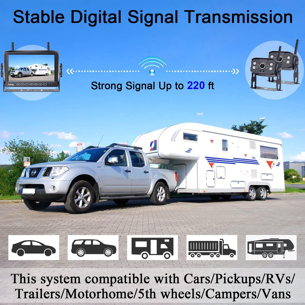 Wireless Backup Camera HD 1080P 7 Inch DVR Monitor N73633