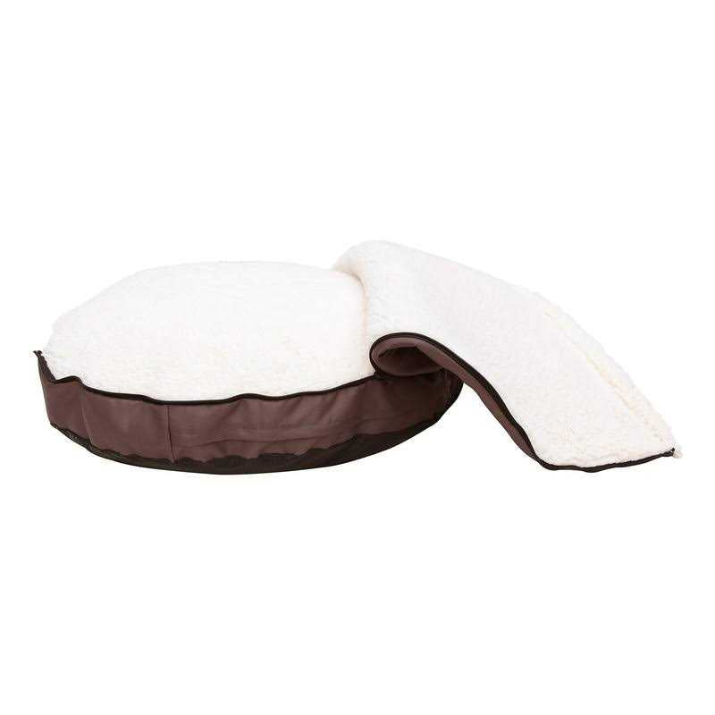 Oxford Sherpa Pet Cave and Round Pet Bed B26820