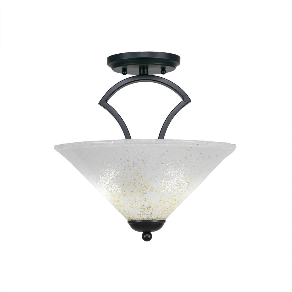 Two Light Semi-Flush Mount Matte W488