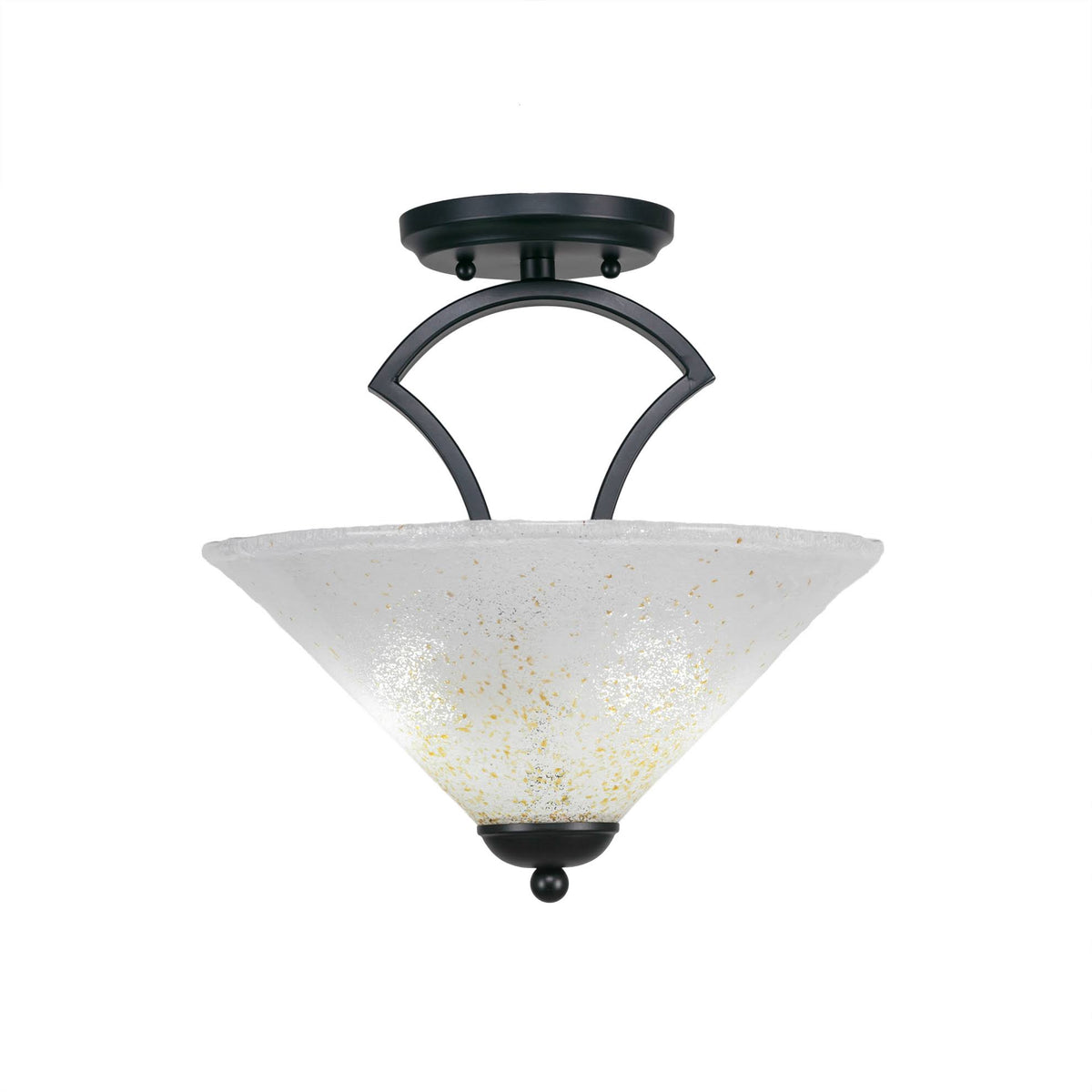 Two Light Semi-Flush Mount Matte W488