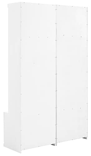 White 2-Piece Entryway Set with 2 Hall Trees R8378
