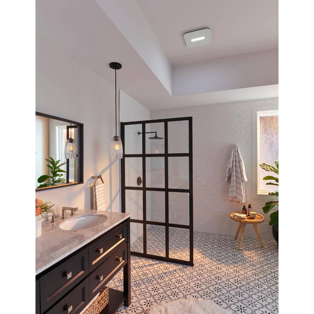 80 CFM Bathroom Exhaust Fan with LED Clean Cover V8682