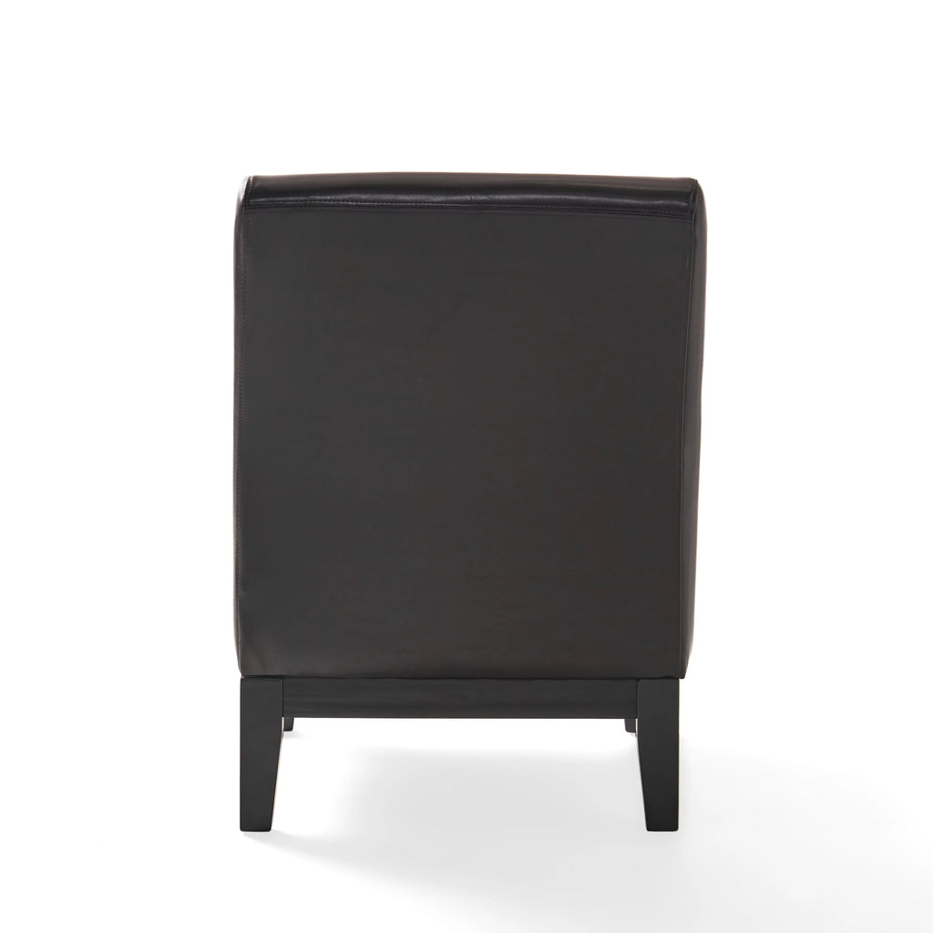 Brown Bonded Leather Slipper Chair G315478