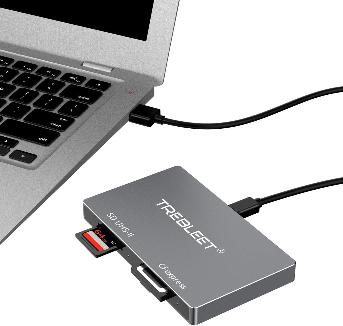 Dual-Slot CFexpress Type B and SD 4.0 UHS-II Card Reader USB 3.2 Gen 2 10Gbps E8735